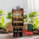 Cleveland Browns NFL Custom Stanley Quencher 30oz-40oz Stainless Steel Tumbler Hot And Cold Tumbler
