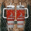 Cleveland Browns NFL Custom Stanley Quencher 30oz-40oz Stainless Steel Tumbler Hot And Cold Tumbler