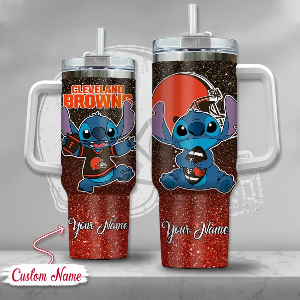 Cleveland Browns NFL Custom Stanley Quencher 30oz-40oz Stainless Steel Tumbler Hot And Cold Tumbler