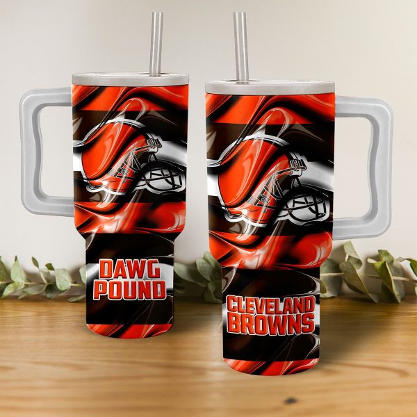 Cleveland Browns NFL Custom Stanley Quencher 30oz-40oz Stainless Steel