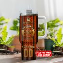 Cleveland Browns NFL Golden Logos US Flag Custom Stanley Quencher 30oz-40oz Stainless Steel Tumbler Hot And Cold Tumbler