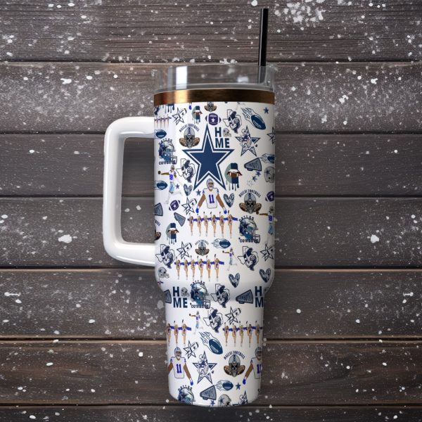 Dallas Cowboys NFL Sports Custom Stanley Quencher 30oz-40oz Stainless Steel Tumbler Hot And Cold Tumbler - Image 2