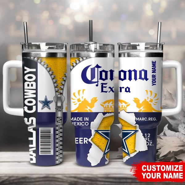Dallas Cowboys NFL Corona Extra Custom Stanley Quencher 30oz-40oz Stainless Steel Tumbler Hot And Cold Tumbler