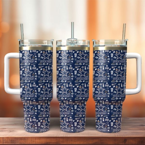 Dallas Cowboys NFL Custom Stanley Quencher 30oz-40oz Stainless Steel Tumbler Hot And Cold Tumbler