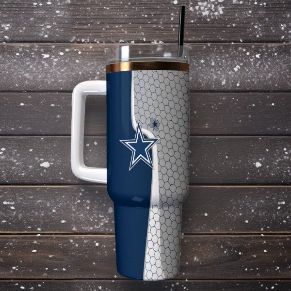 Dallas Cowboys NFL Custom Stanley Quencher 30oz-40oz Stainless Steel Tumbler Hot And Cold Tumbler - Image 2