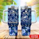 Dallas Cowboys NFL Tropical Floral Custom Stanley Quencher 30oz-40oz Stainless Steel