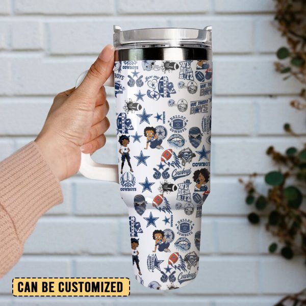 Dallas Cowboys Football NFL Sport Custom Stanley Quencher 30oz-40oz Stainless Steel Tumbler - Image 2