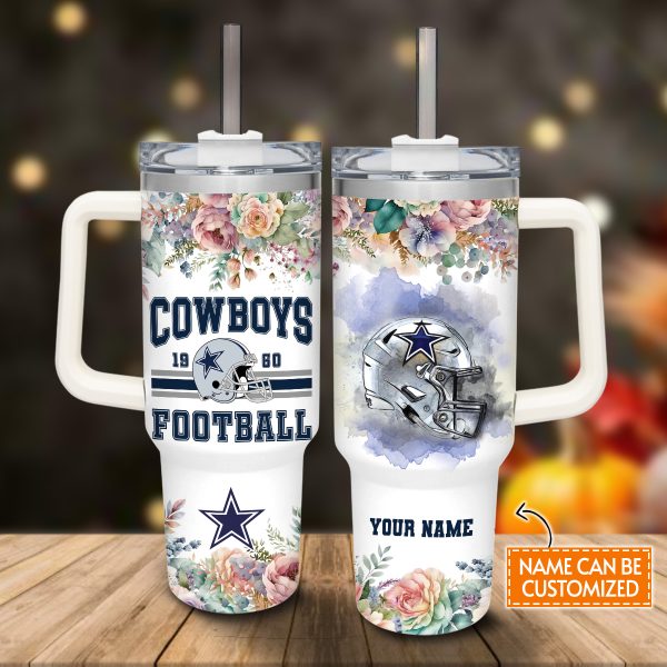 Dallas Cowboys NFL Custom Stanley Quencher 30oz-40oz Stainless Steel Tumbler Hot And Cold Tumbler - Image 2
