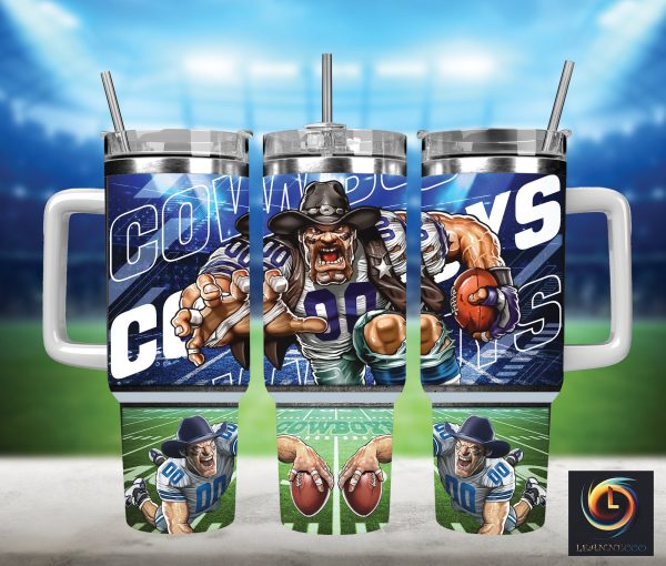 Dallas Cowboys NFL Mascot Custom Stanley Quencher 30oz-40oz Stainless Steel Tumbler Hot And Cold Tumbler