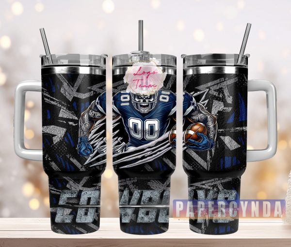 Dallas Cowboys Custom Stanley Quencher 30oz-40oz Stainless Steel Tumbler Hot And Cold Tumbler