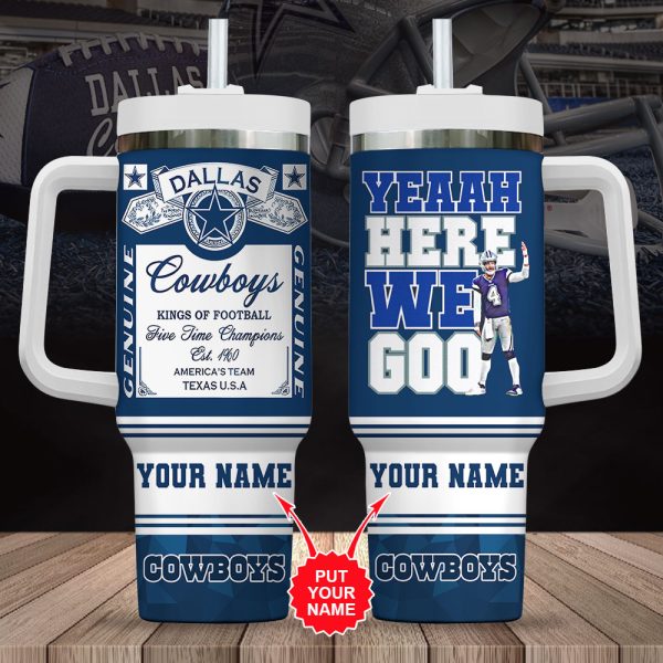 Dallas Cowboys NFL Custom Stanley Quencher 30oz-40oz Stainless Steel Tumbler Hot And Cold Tumbler