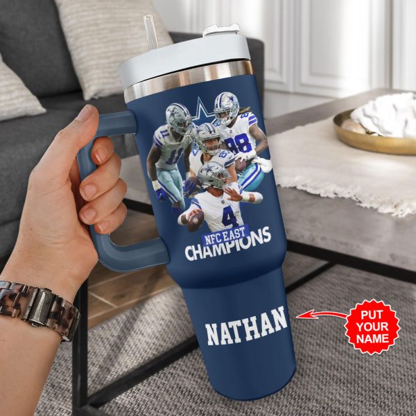 Dallas Cowboys NFL Custom Stanley Quencher 30oz-40oz Stainless Steel Tumbler Hot And Cold Tumbler - Image 2