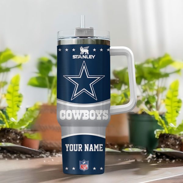 Dallas Cowboys NFL Custom Stanley Quencher 30oz-40oz Stainless Steel Tumbler Hot And Cold Tumbler - Image 2