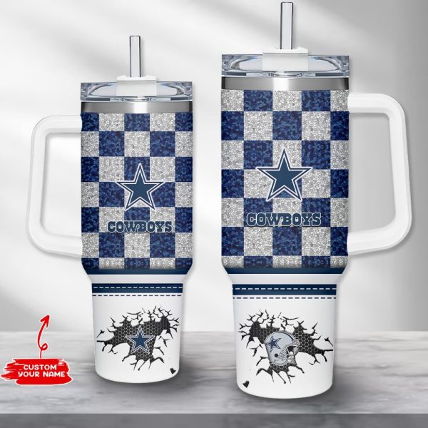 Dallas Cowboys NFL Custom Stanley Quencher 30oz-40oz Stainless Steel Tumbler Hot And Cold Tumbler