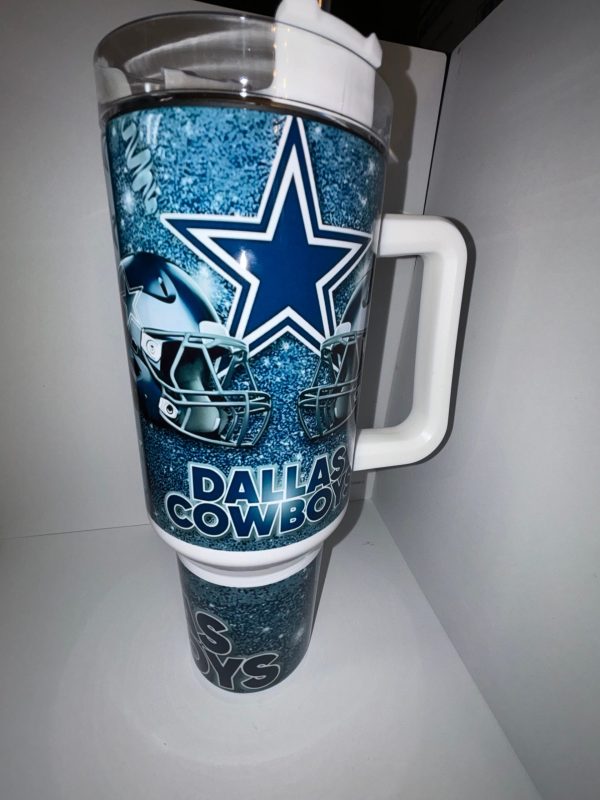 Dallas Cowboys NFL Custom Stanley Quencher 30oz-40oz Stainless Steel Tumbler Hot And Cold Tumbler - Image 2