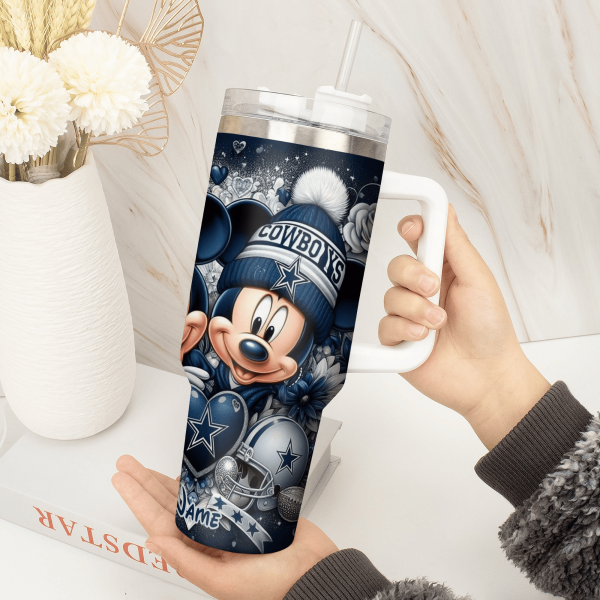 Dallas Cowboys NFL Custom Stanley Quencher 30oz-40oz Stainless Steel Tumbler Hot And Cold Tumbler - Image 2