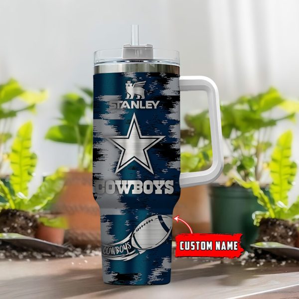 Dallas Cowboys NFL Custom Stanley Quencher 30oz-40oz Stainless Steel Tumbler Hot And Cold Tumbler - Image 2
