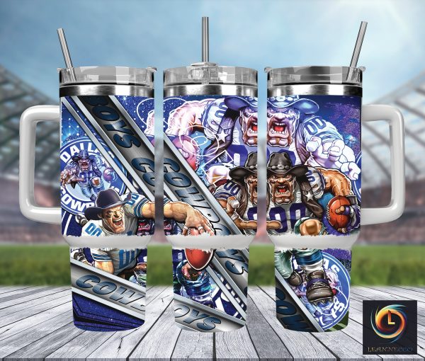 Dallas Cowboys NFL Mascot Custom Stanley Quencher 30oz-40oz Stainless Steel Tumbler Hot And Cold Tumbler