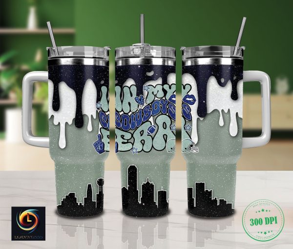 Dallas Cowboys NFL Glitter Custom Stanley Quencher 30oz-40oz Stainless Steel Tumbler Hot And Cold Tumbler