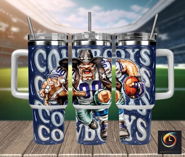 Dallas Cowboys NFL Mascot Custom Stanley Quencher 30oz-40oz Stainless Steel Tumbler Hot And Cold Tumbler