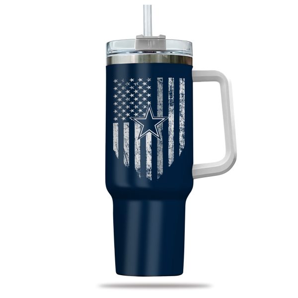 Dallas Cowboys NFL Custom Stanley Quencher 30oz-40oz Stainless Steel Tumbler Hot And Cold Tumbler - Image 2