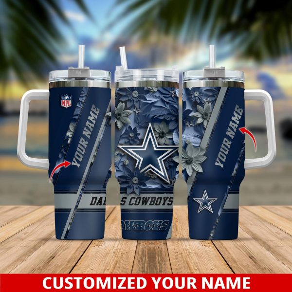 Dallas Cowboys NFL Custom Stanley Quencher 30oz-40oz Stainless Steel Tumbler Hot And Cold Tumbler