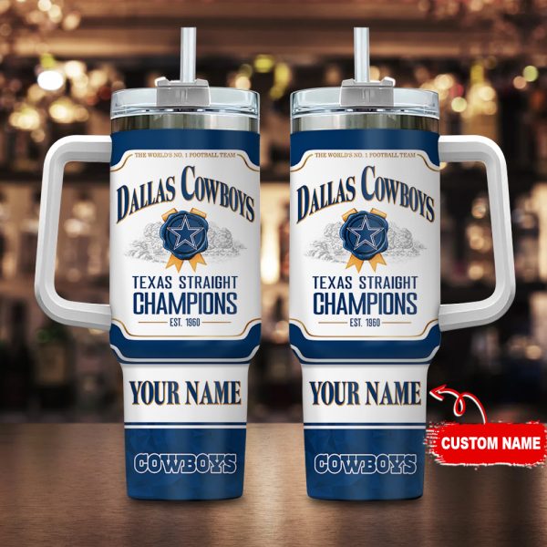 Dallas Cowboys NFL Jim Beam Custom Stanley Quencher 30oz-40oz Stainless Steel Tumbler Hot And Cold Tumbler