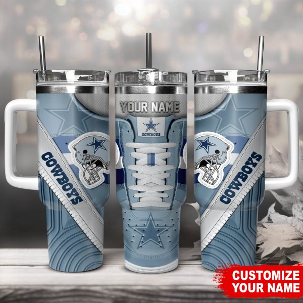 Dallas Cowboys NFL Sneaker Custom Stanley Quencher 30oz-40oz Stainless Steel Tumbler Hot And Cold Tumbler