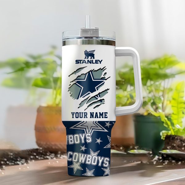 Dallas Cowboys NFL Custom Stanley Quencher 30oz-40oz Stainless Steel Tumbler Hot And Cold Tumbler - Image 2