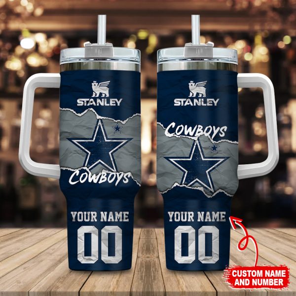 Dallas Cowboys NFL Custom Stanley Quencher 30oz-40oz Stainless Steel Tumbler Hot And Cold Tumbler
