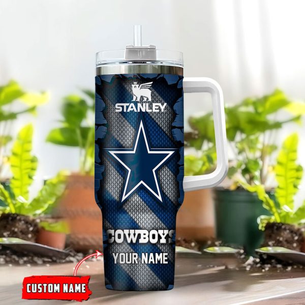 Dallas Cowboys NFL Custom Stanley Quencher 30oz-40oz Stainless Steel Tumbler Hot And Cold Tumbler - Image 2