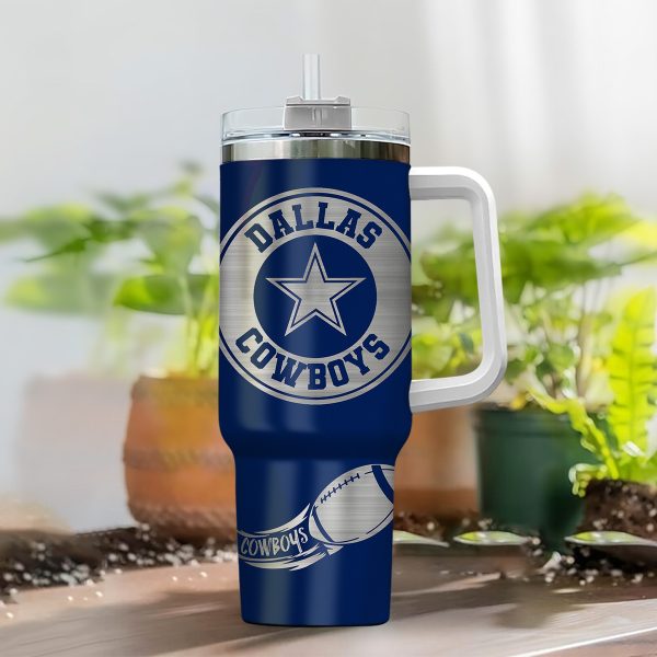 Dallas Cowboys NFL Custom Stanley Quencher 30oz-40oz Stainless Steel Tumbler Hot And Cold Tumbler - Image 2