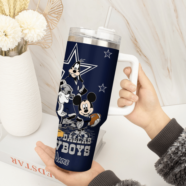 Dallas Cowboys NFL Custom Stanley Quencher 30oz-40oz Stainless Steel Tumbler Hot And Cold Tumbler - Image 2