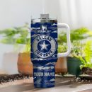 Dallas Cowboys NFL Camo Pattern Custom Stanley Quencher 30oz-40oz Stainless Steel Tumbler Hot And Cold Tumbler