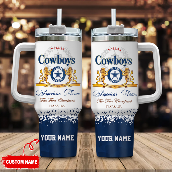Dallas Cowboys NFL Champions Modelo Custom Stanley Quencher 30oz-40oz Stainless Steel Tumbler Hot And Cold Tumbler