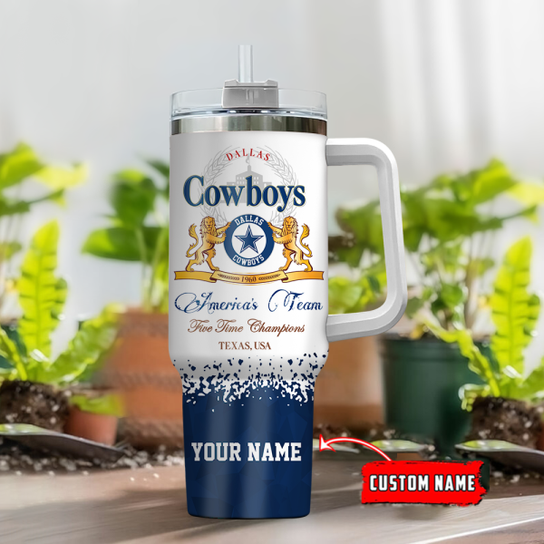 Dallas Cowboys NFL Champions Modelo Custom Stanley Quencher 30oz-40oz Stainless Steel Tumbler Hot And Cold Tumbler - Image 2