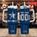 Dallas Cowboys NFL Laser Engraved Effect Custom Stanley Quencher 30oz-40oz Stainless Steel Tumbler Hot And Cold Tumbler