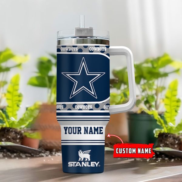 Dallas Cowboys NFL Custom Stanley Quencher 30oz-40oz Stainless Steel Tumbler Hot And Cold Tumbler - Image 2