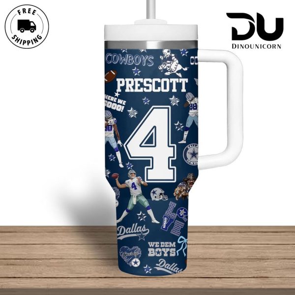Dallas Cowboys NFL Custom Stanley Quencher 30oz-40oz Stainless Steel Tumbler Hot And Cold Tumbler - Image 2