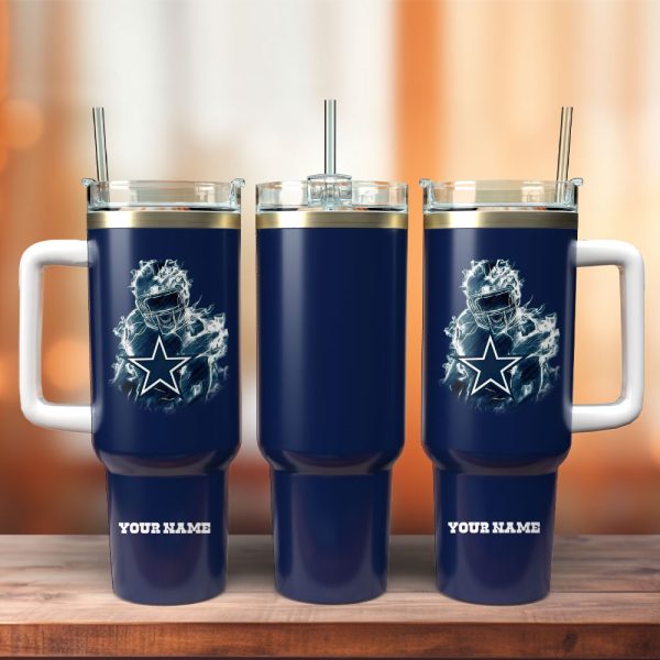 Dallas Cowboys Football NFl Sport Custom Stanley Quencher 30oz-40oz Stainless Steel Tumbler Hot And Cold Tumbler