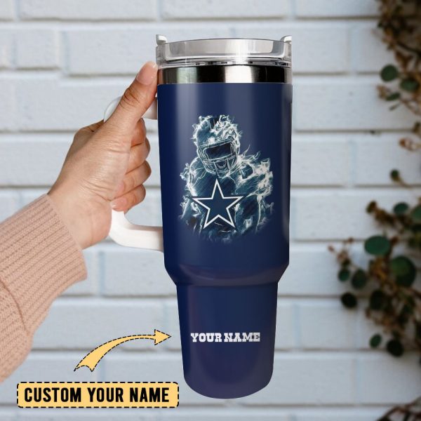 Dallas Cowboys Football NFl Sport Custom Stanley Quencher 30oz-40oz Stainless Steel Tumbler Hot And Cold Tumbler - Image 2