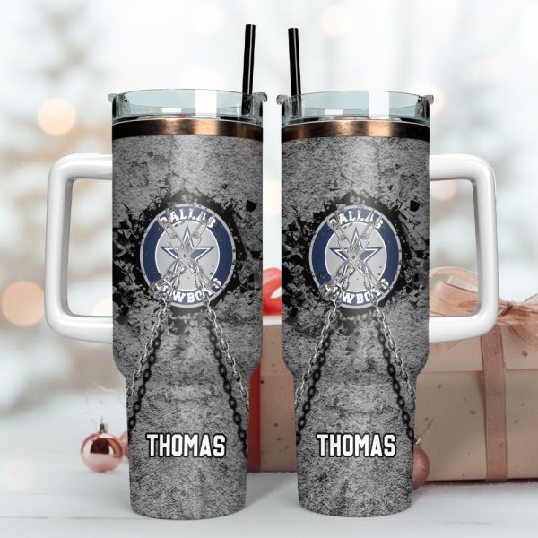 Dallas Cowboys Football NFL Sport Custom Stanley Quencher 30oz-40oz Stainless Steel Tumbler Hot And Cold Tumbler - Image 2