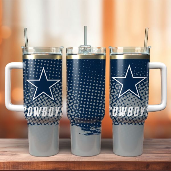 Dallas Cowboys Football NFl Sport Custom Stanley Quencher 30oz-40oz Stainless Steel Tumbler Hot And Cold Tumbler