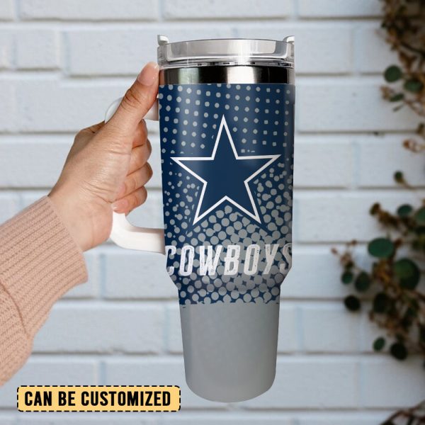 Dallas Cowboys Football NFl Sport Custom Stanley Quencher 30oz-40oz Stainless Steel Tumbler Hot And Cold Tumbler - Image 2