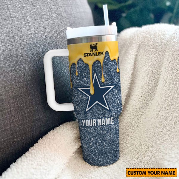 NFL Dallas Cowboys Custom Stanley Quencher 30oz-40oz Stainless Steel Tumbler Hot And Cold Tumbler - Image 2
