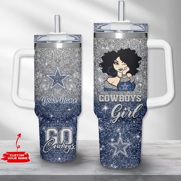 Dallas Cowboys NFL Custom Stanley Quencher 30oz-40oz Stainless Steel Tumbler Hot And Cold Tumbler