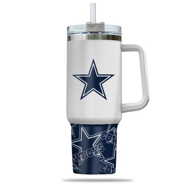 Dallas Cowboys NFL Custom Stanley Quencher 30oz-40oz Stainless Steel Tumbler Hot And Cold Tumbler - Image 2