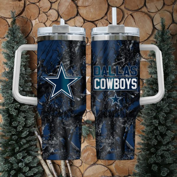 Dallas Cowboys NFL Custom Stanley Quencher 30oz-40oz Stainless Steel Tumbler Hot And Cold Tumbler - Image 2