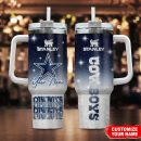 Dallas Cowboys NFL Glitter Custom Stanley Quencher 30oz-40oz Stainless Steel Tumbler Hot And Cold Tumbler
