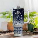 Dallas Cowboys NFL Glitter Custom Stanley Quencher 30oz-40oz Stainless Steel Tumbler Hot And Cold Tumbler